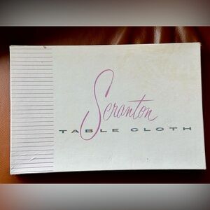 Scranton NIB Vintage Ivory Bowmont Lace Tablecloth 72” x 90” 100% Cotton